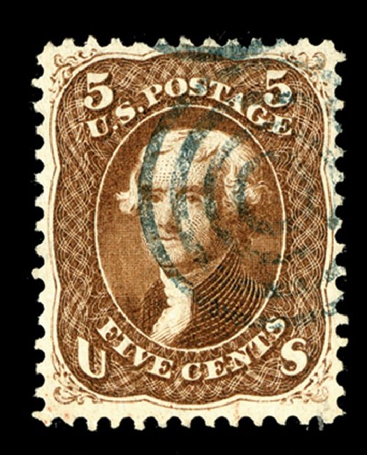 Values of US Stamp Scott Catalog #75 - 1862 5c Jefferson. Spink Shreves Galleries, May 2014, Sale 148, Lot 96