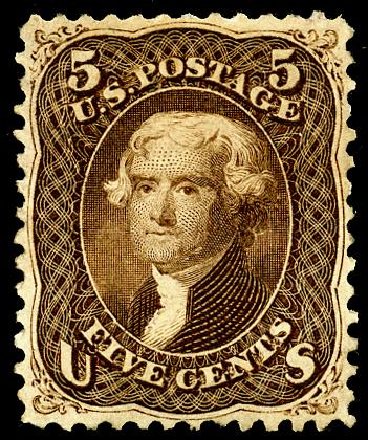 US Stamp Value Scott Cat. # 76: 5c 1863 Jefferson. Matthew Bennett International, May 2008, Sale 327, Lot 77