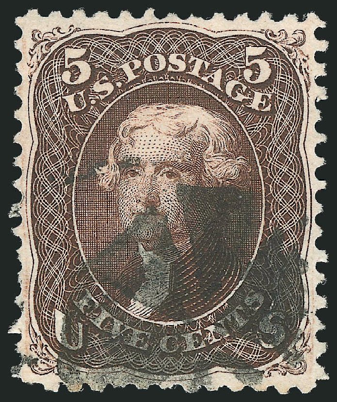 Values of US Stamp Scott #76: 5c 1863 Jefferson. Robert Siegel Auction Galleries, Oct 2012, Sale 1032, Lot 3137