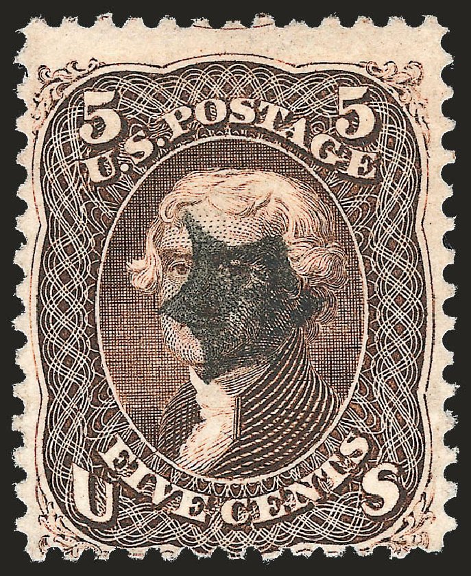US Stamp Value Scott #76: 1863 5c Jefferson. Robert Siegel Auction Galleries, Sep 2009, Sale 976, Lot 1368