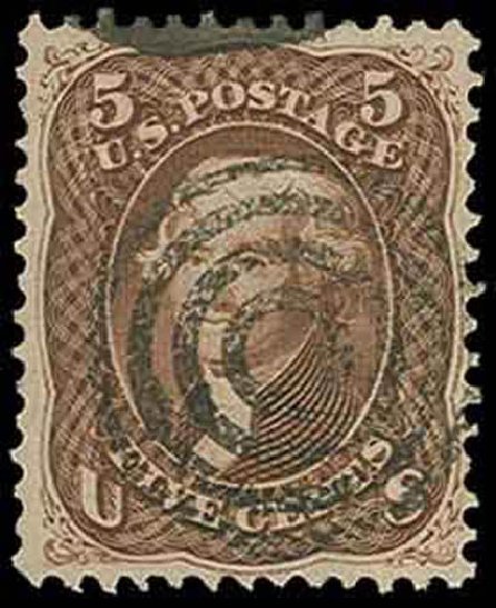 Cost of US Stamps Scott Catalogue # 76 - 5c 1863 Jefferson. H.R. Harmer, Nov 2013, Sale 3004, Lot 1069