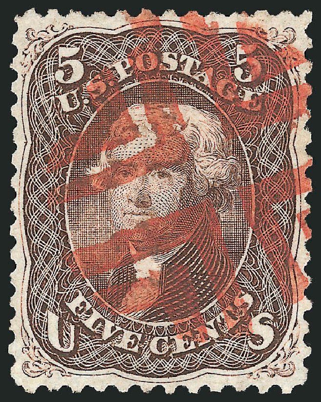 US Stamp Price Scott Catalog #76 - 1863 5c Jefferson. Robert Siegel Auction Galleries, Mar 2014, Sale 1067, Lot 1059