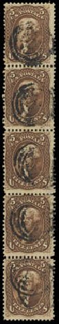 US Stamps Price Scott Catalog 76: 5c 1863 Jefferson. Daniel Kelleher Auctions, Oct 2011, Sale 626, Lot 100