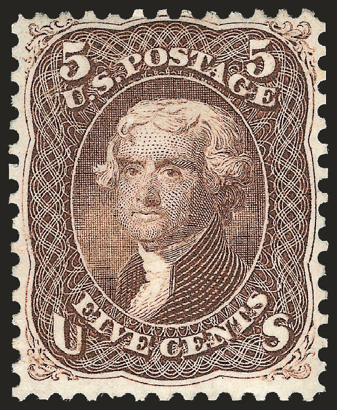 US Stamps Prices Scott Catalogue #76: 5c 1863 Jefferson. Robert Siegel Auction Galleries, Jun 2010, Sale 992, Lot 2130