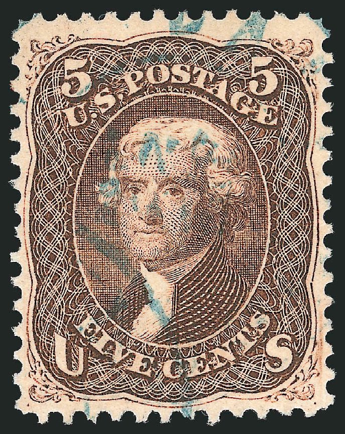 Values of US Stamp Scott #76: 5c 1863 Jefferson. Robert Siegel Auction Galleries, Jun 2012, Sale 1026, Lot 1224
