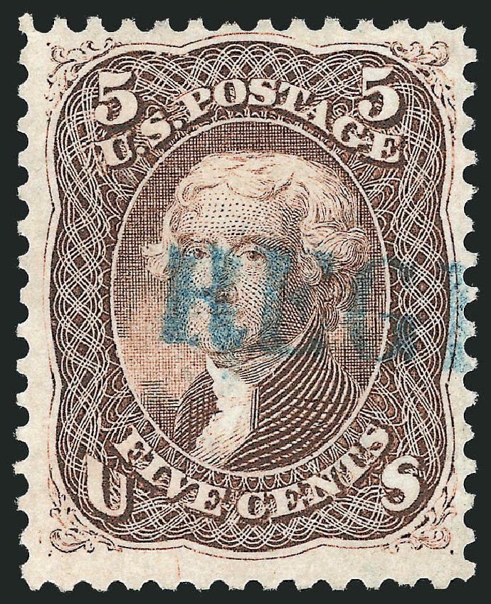 US Stamp Price Scott # 76: 5c 1863 Jefferson. Robert Siegel Auction Galleries, Sep 2010, Sale 993, Lot 404