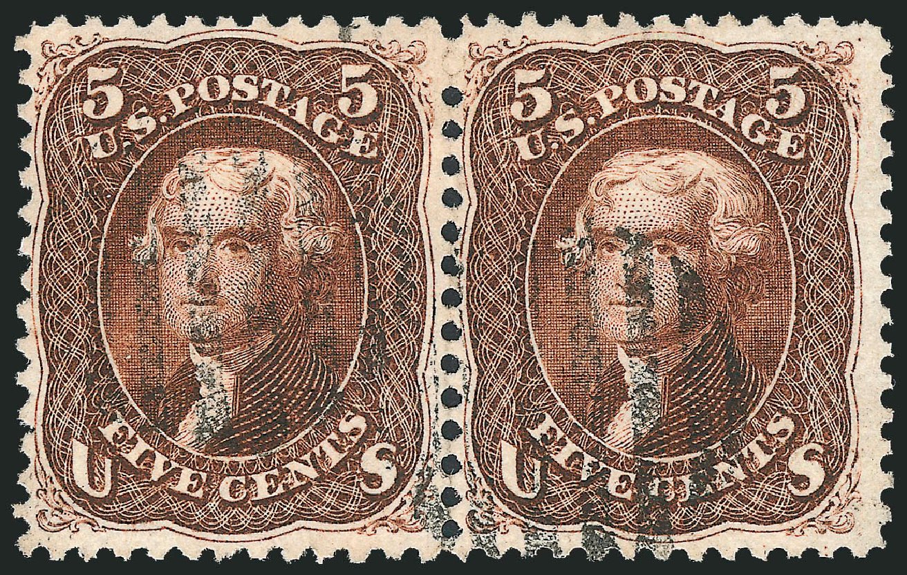 US Stamp Price Scott Catalogue 76 - 5c 1863 Jefferson. Robert Siegel Auction Galleries, Sep 2010, Sale 993, Lot 405