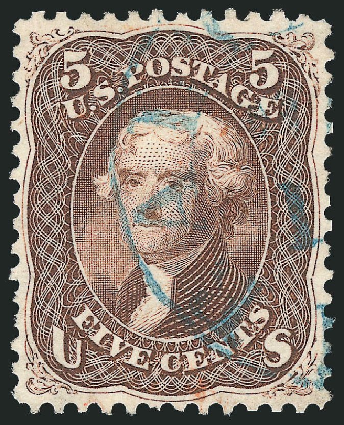 Price of US Stamps Scott Catalog 76 - 1863 5c Jefferson. Robert Siegel Auction Galleries, Oct 2010, Sale 997, Lot 5365
