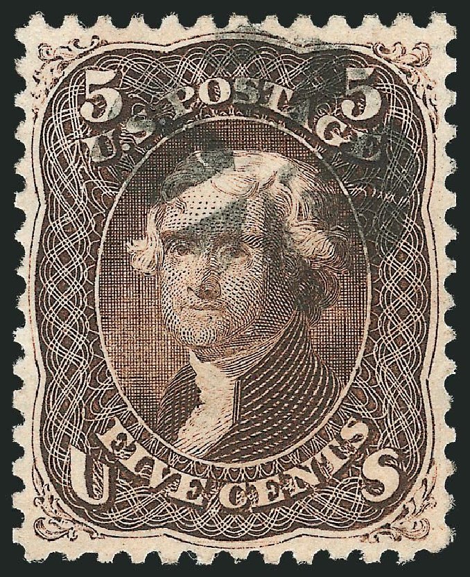 Prices of US Stamp Scott Cat. # 76: 1863 5c Jefferson. Robert Siegel Auction Galleries, Mar 2013, Sale 1040, Lot 1302