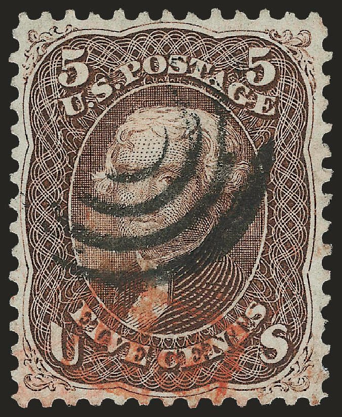 US Stamps Value Scott Cat. 76 - 1863 5c Jefferson. Robert Siegel Auction Galleries, Jun 2010, Sale 992, Lot 2132