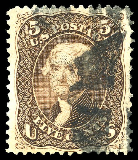 US Stamp Prices Scott Catalog # 76: 5c 1863 Jefferson. Matthew Bennett International, May 2014, Sale 350, Lot 133