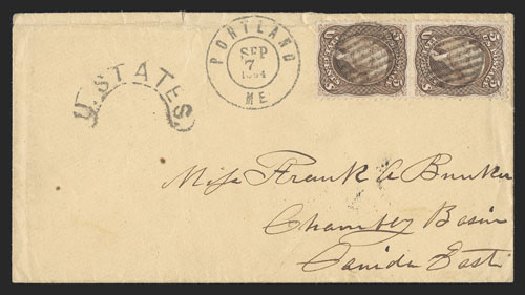 US Stamp Values Scott Catalog 76 - 5c 1863 Jefferson. Spink Shreves Galleries, Jul 2012, Sale 140, Lot 123