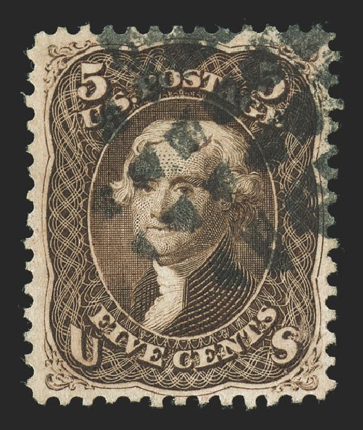 Price of US Stamp Scott # 76: 1863 5c Jefferson. Spink Shreves Galleries, Nov 2012, Sale 141, Lot 56