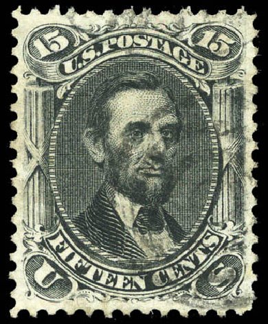 US Stamp Prices Scott Catalog #77: 1866 15c Lincoln. Matthew Bennett International, Mar 2011, Sale 336, Lot 1157