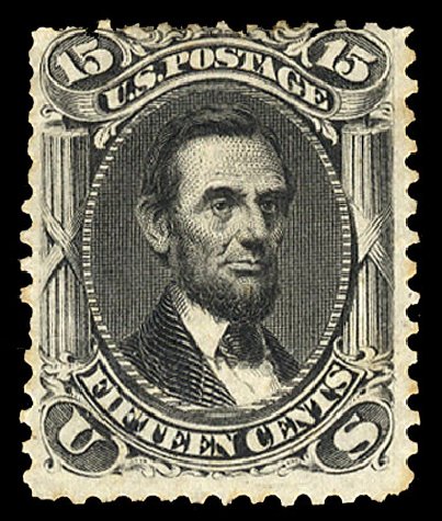 Cost of US Stamps Scott # 77: 15c 1866 Lincoln. Cherrystone Auctions, Jan 2013, Sale 201301, Lot 7