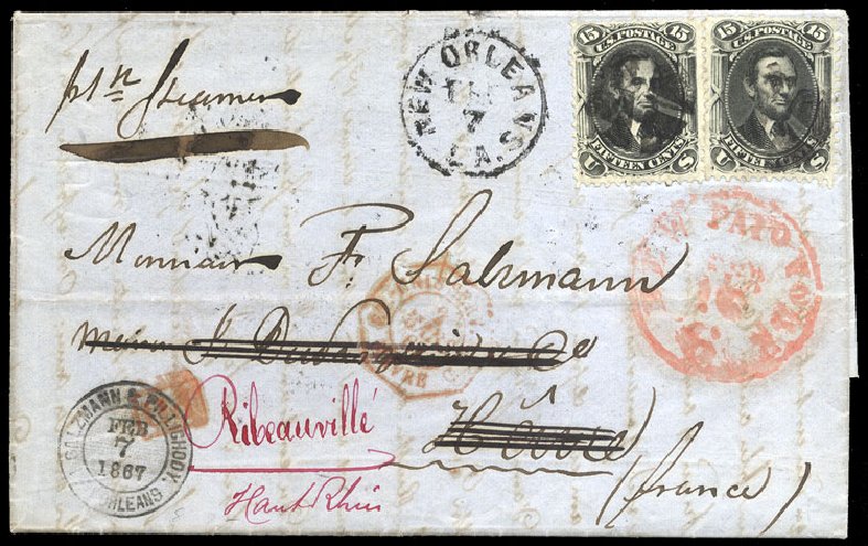 Values of US Stamps Scott Catalog 77 - 15c 1866 Lincoln. Cherrystone Auctions, Nov 2013, Sale 201311, Lot 17