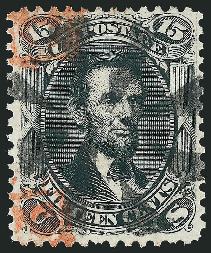 Price of US Stamp Scott Cat. #77 - 1866 15c Lincoln. Robert Siegel Auction Galleries, Oct 2008, Sale 963, Lot 547
