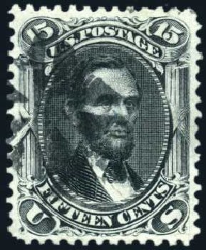 Cost of US Stamp Scott Catalogue # 77 - 1866 15c Lincoln. Harmer-Schau Auction Galleries, Jul 2010, Sale 86, Lot 368