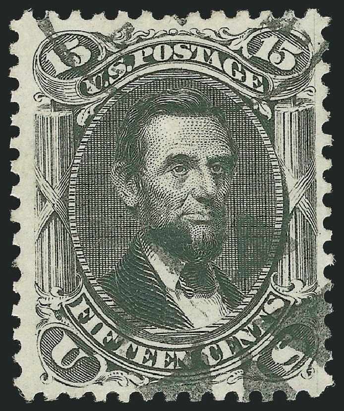 Values of US Stamp Scott Catalogue 77 - 15c 1866 Lincoln. Robert Siegel Auction Galleries, Mar 2012, Sale 1019, Lot 408