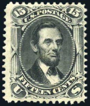 Cost of US Stamp Scott Catalogue 77 - 15c 1866 Lincoln. Harmer-Schau Auction Galleries, Aug 2011, Sale 90, Lot 1209