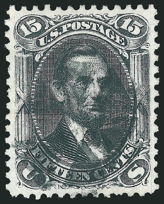 US Stamps Price Scott Catalog 77: 1866 15c Lincoln. Robert Siegel Auction Galleries, Oct 2012, Sale 1032, Lot 3139