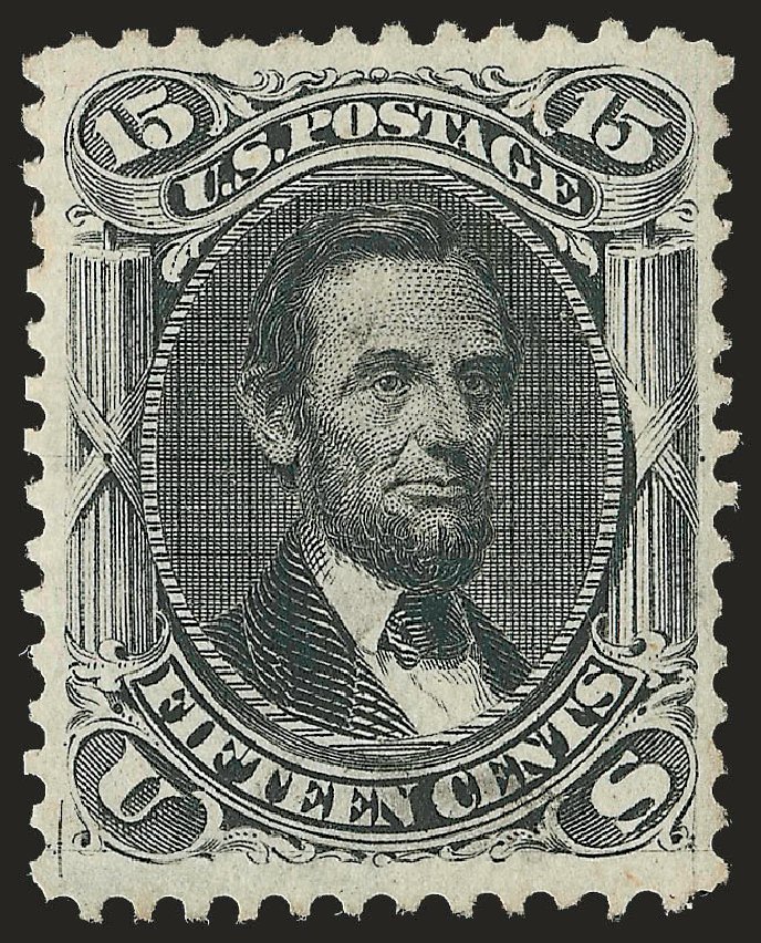 US Stamps Value Scott #77: 15c 1866 Lincoln. Robert Siegel Auction Galleries, Jun 2009, Sale 975, Lot 1279