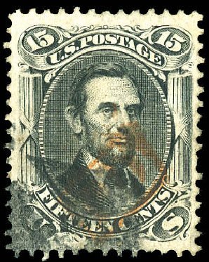 US Stamp Prices Scott Catalog # 77 - 1866 15c Lincoln. Matthew Bennett International, Dec 2008, Sale 330, Lot 1520