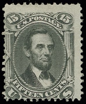 Value of US Stamps Scott Catalog 77 - 1866 15c Lincoln. H.R. Harmer, Jun 2013, Sale 3003, Lot 1080