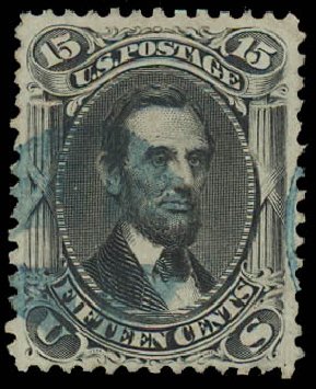 Value of US Stamps Scott Cat. 77 - 1866 15c Lincoln. Daniel Kelleher Auctions, Jan 2012, Sale 628, Lot 260