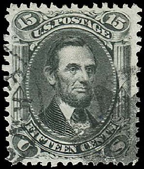 Value of US Stamp Scott 77: 15c 1866 Lincoln. Regency-Superior, Nov 2014, Sale 108, Lot 190