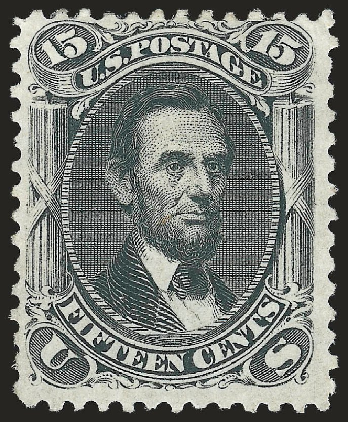 US Stamps Prices Scott #77: 15c 1866 Lincoln. Robert Siegel Auction Galleries, Sep 2009, Sale 976, Lot 1370