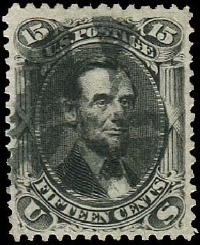 Value of US Stamp Scott Catalog # 77 - 1866 15c Lincoln. Regency-Superior, Nov 2014, Sale 108, Lot 191