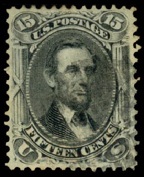 Prices of US Stamps Scott Catalogue 77: 15c 1866 Lincoln. Daniel Kelleher Auctions, Mar 2014, Sale 648, Lot 2044