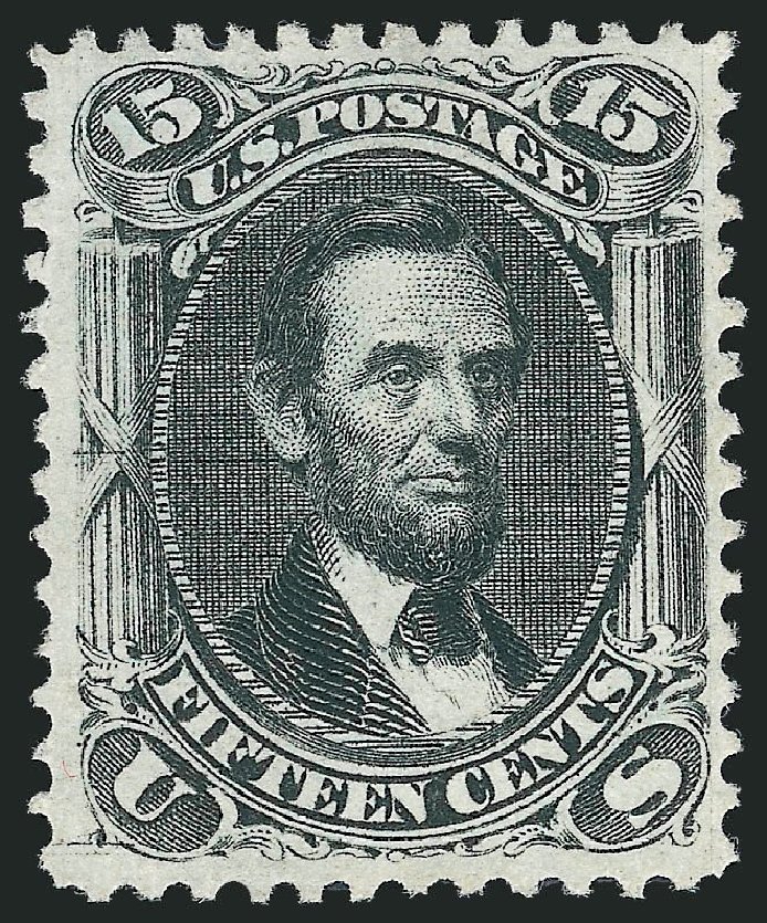 Prices of US Stamps Scott Cat. # 77: 1866 15c Lincoln. Robert Siegel Auction Galleries, Mar 2013, Sale 1040, Lot 1304