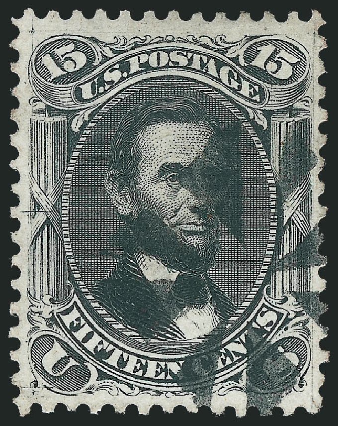 Values of US Stamps Scott Cat. #77 - 15c 1866 Lincoln. Robert Siegel Auction Galleries, Oct 2010, Sale 995, Lot 2034
