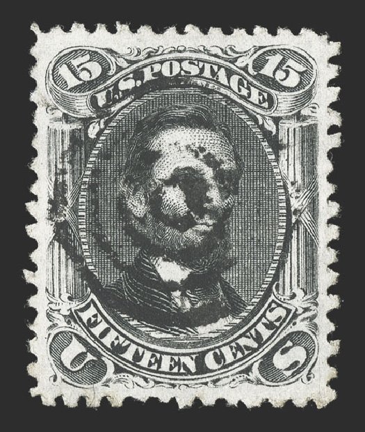 Cost of US Stamps Scott 77 - 15c 1866 Lincoln. Spink Shreves Galleries, Jul 2012, Sale 140, Lot 124