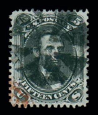 Values of US Stamps Scott Catalogue #77 - 15c 1866 Lincoln. Matthew Bennett International, Dec 2007, Sale 325, Lot 1525