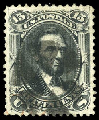 Costs of US Stamp Scott Cat. # 77 - 15c 1866 Lincoln. Matthew Bennett International, Mar 2011, Sale 337, Lot 2535