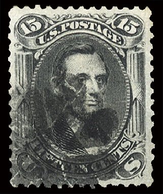Prices of US Stamp Scott Catalogue # 77: 15c 1866 Lincoln. Cherrystone Auctions, Mar 2009, Sale 200903, Lot 75