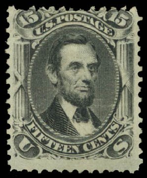 Cost of US Stamp Scott Cat. # 77: 1866 15c Lincoln. Daniel Kelleher Auctions, Mar 2014, Sale 650, Lot 2532