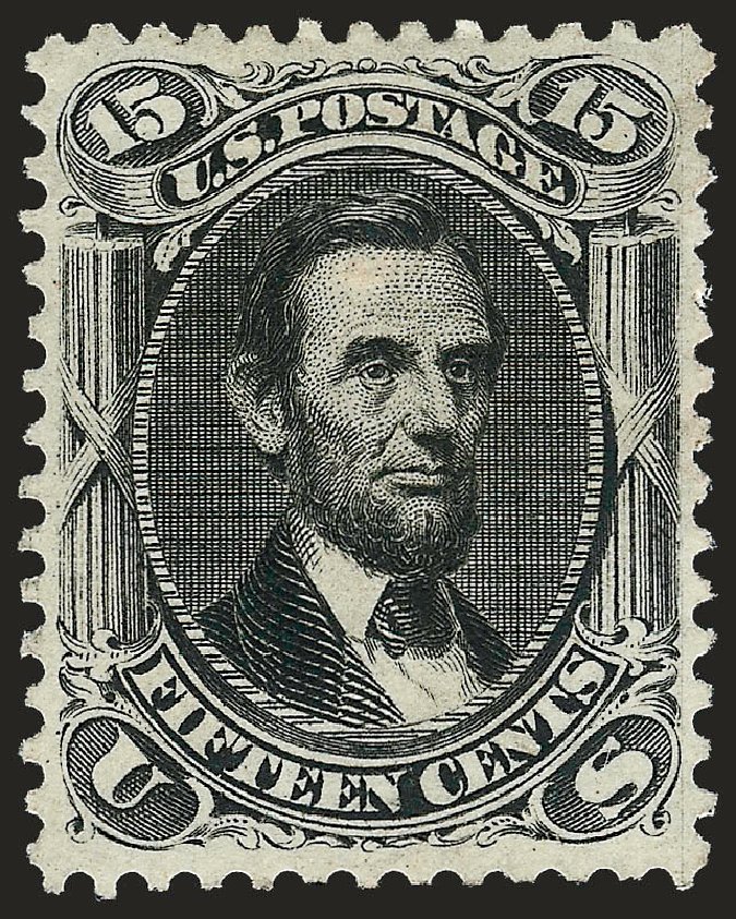US Stamp Price Scott Catalog 77 - 1866 15c Lincoln. Robert Siegel Auction Galleries, Dec 2008, Sale 967, Lot 4182