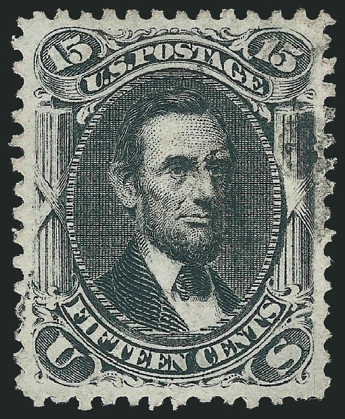 US Stamps Value Scott Cat. # 77 - 15c 1866 Lincoln. Robert Siegel Auction Galleries, Sep 2009, Sale 976, Lot 1372