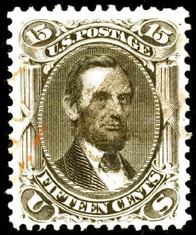 Price of US Stamps Scott Catalog # 77 - 15c 1866 Lincoln. Matthew Bennett International, Jun 2008, Sale 328, Lot 563