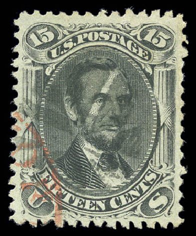 Cost of US Stamp Scott Catalogue # 77: 1866 15c Lincoln. Matthew Bennett International, Sep 2010, Sale 331, Lot 423