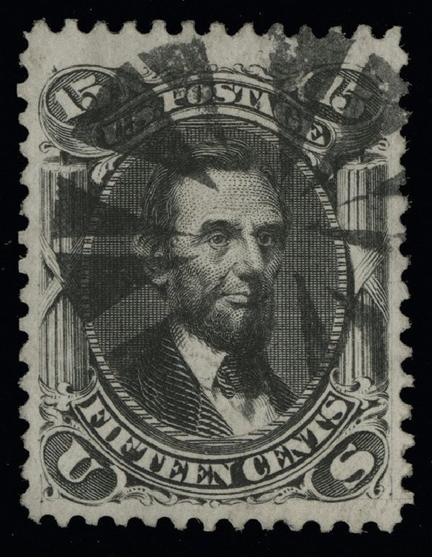 US Stamp Price Scott Catalog 77: 15c 1866 Lincoln. Spink Shreves Galleries, Aug 2013, Sale 144, Lot 133