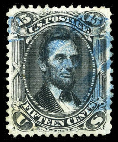 Value of US Stamps Scott 77: 1866 15c Lincoln. Matthew Bennett International, Sep 2011, Sale 338, Lot 1756