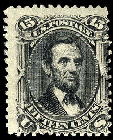 US Stamps Value Scott Cat. # 77 - 15c 1866 Lincoln. Cherrystone Auctions, Jan 2009, Sale 200901, Lot 96