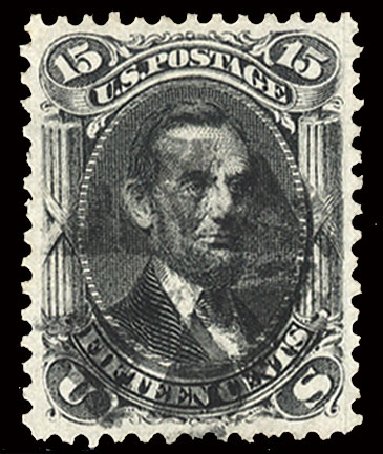 Costs of US Stamps Scott Catalog 77: 15c 1866 Lincoln. Cherrystone Auctions, Mar 2009, Sale 200903, Lot 76