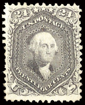 Prices of US Stamp Scott Catalogue #78: 1862 24c Washington. Cherrystone Auctions, Nov 2008, Sale 200811, Lot 1037