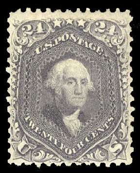 Values of US Stamps Scott #78 - 1862 24c Washington. Cherrystone Auctions, Apr 2009, Sale 200904, Lot 17
